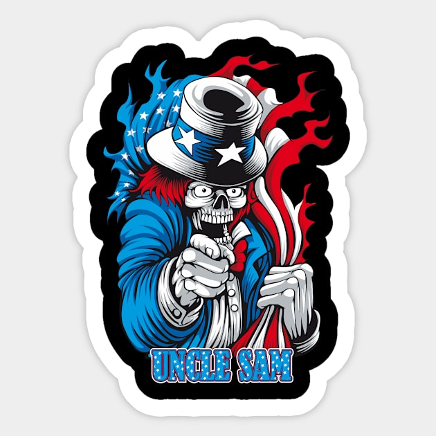 Uncle Sam Sticker by viSionDesign